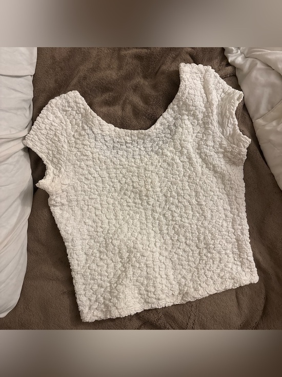 Anthropologie Tops - Maeve Anthropologie White Textured Top🤍🪽